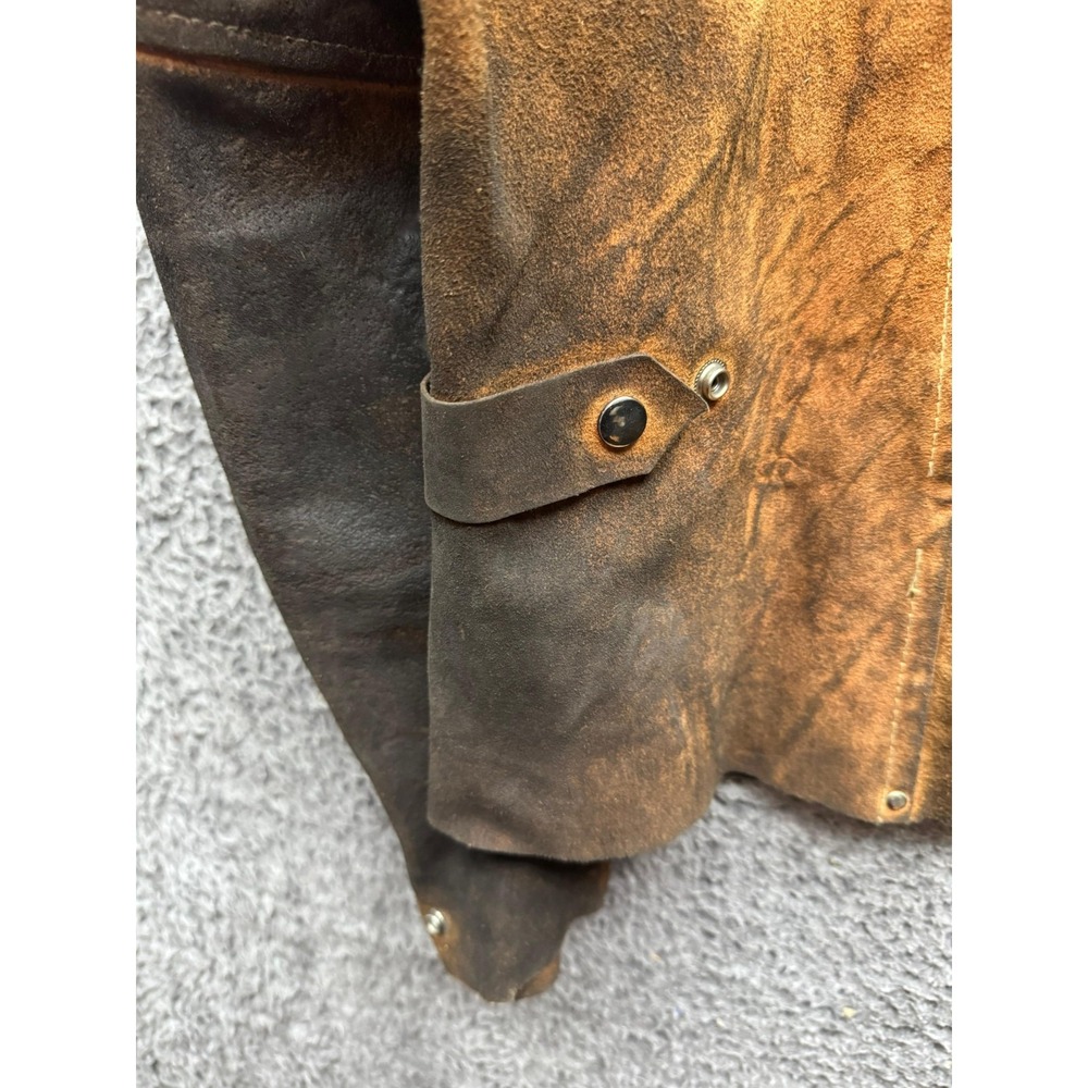 Vintage Revco Genuine Suede Leather Wielding Jacket Brown Mens Size XL - Picture 6 of 11